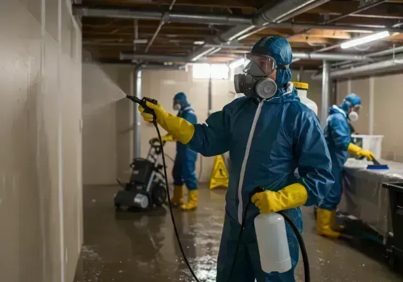 Basement Sanitization and Antimicrobial Treatment process in Green Lake County, WI